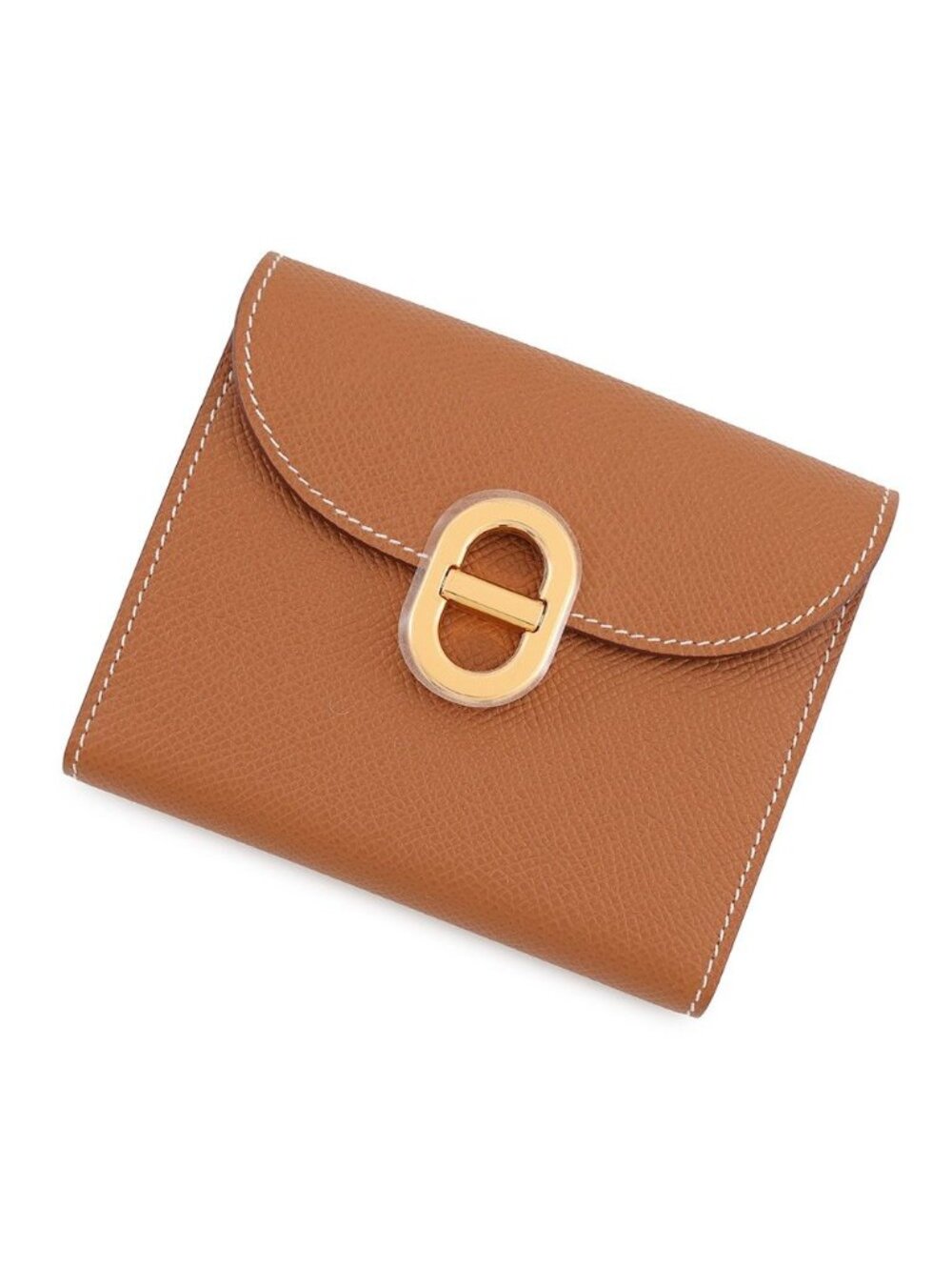 Hermes Wallet Maillon Compact Gold Epsom Card Case